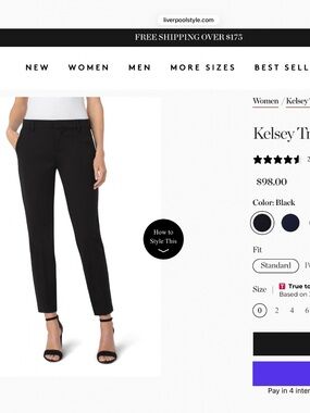 Olive green Ponte knit tapered pants